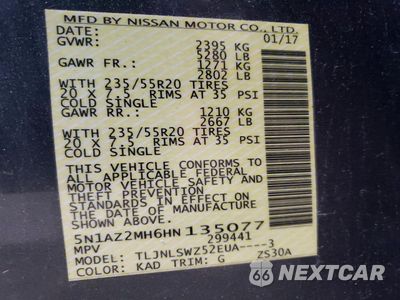 Zdjęcie 13 z 14 samochodu: 2017 NISSAN MURANO PLATINUM VIN:5N1AZ2MH6HN135077 - miniatura