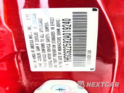 Zdjęcie 12 z 12 samochodu: 2002 HONDA ACCORD EX VIN:1HGCG22592A019240 - miniatura