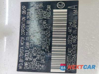 Zdjęcie 13 z 14 samochodu: 2010 LEXUS IS 350C BASE VIN:JTHFE2C27A2501427 - miniatura