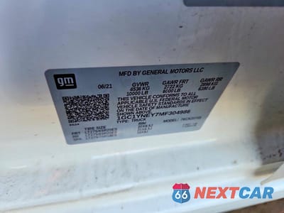 Zdjęcie 12 z 12 samochodu: 2021 CHEVROLET SILVERADO K2500 HEAVY DUTY LT VIN:1GC1YNEY7MF304986 - miniatura