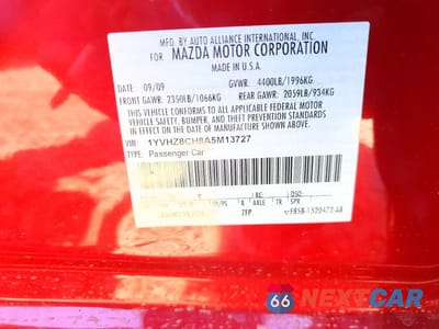 Zdjęcie 12 z 12 samochodu: 2010 MAZDA 6 I VIN:1YVHZ8CH8A5M13727 - miniatura