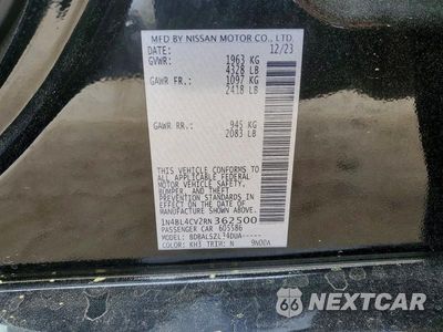 Zdjęcie 13 z 13 samochodu: 2024 NISSAN ALTIMA 2.5 SR VIN:1N4BL4CV2RN362500 - miniatura