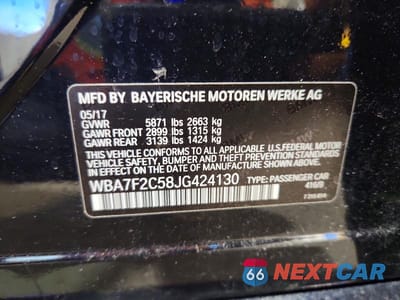 Zdjęcie 13 z 13 samochodu: 2018 BMW 750 XI VIN:WBA7F2C58JG424130 - miniatura