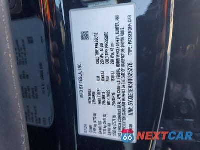 Zdjęcie 12 z 12 samochodu: 2024 TESLA MODEL 3 VIN:5YJ3E1EA5RF825276 - miniatura
