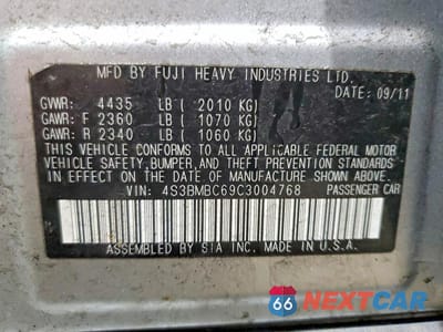 Zdjęcie 12 z 12 samochodu: 2012 SUBARU LEGACY 2.5I PREMIUM VIN:4S3BMBC69C3004768 - miniatura