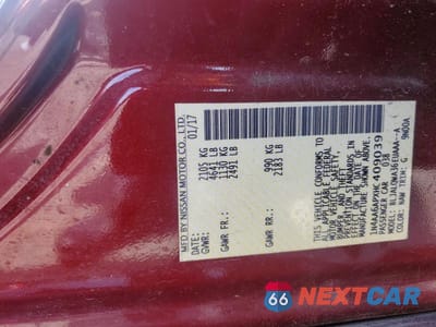 Zdjęcie 12 z 12 samochodu: 2017 NISSAN MAXIMA 3.5 S VIN:1N4AA6APXHC409039 - miniatura