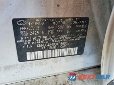 Zdjęcie 12 z 12 samochodu: 2013 HYUNDAI SONATA HYBRID VIN:KMHEC4A40DA069062 - miniatura