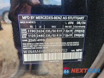 Zdjęcie 13 z 13 samochodu: 2025 MERCEDES-BENZ GLB 250 4MATIC VIN:W1N4M4HB2SW399702 - miniatura