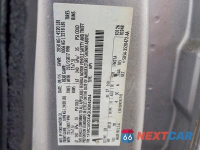 Zdjęcie 13 z 13 samochodu: 2016 FORD ESCAPE SE VIN:1FMCU0GX4GUB04204 - miniatura
