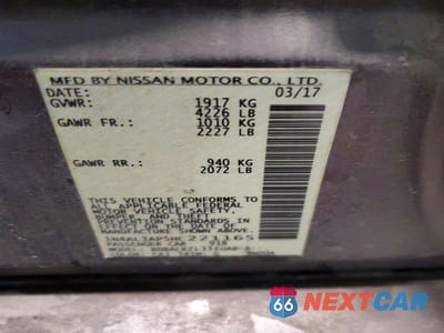 Zdjęcie 12 z 12 samochodu: 2017 NISSAN ALTIMA 2.5 SL VIN:1N4AL3AP5HC221165 - miniatura