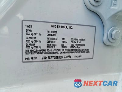 Zdjęcie 13 z 13 samochodu: 2025 TESLA MODEL Y VIN:7SAYGDED8SF270764 - miniatura