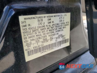 Zdjęcie 13 z 13 samochodu: 2008 NISSAN ALTIMA 2.5/2.5S VIN:1N4AL21E98C271978 - miniatura