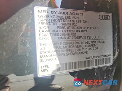 Zdjęcie 13 z 13 samochodu: 2023 AUDI Q7 PREMIUM PLUS VIN:WA1LXBF71PD015208 - miniatura