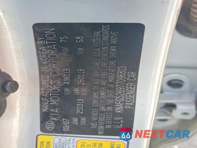 Zdjęcie 13 z 13 samochodu: 2007 KIA RONDO LX VIN:KNAFG526977096813 - miniatura