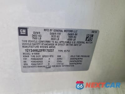 Zdjęcie 13 z 14 samochodu: 2015 CADILLAC ESCALADE ESV LUXURY VIN:1GYS4HKJ2FR179237 - miniatura