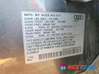 Zdjęcie 13 z 13 samochodu: 2017 AUDI Q7 PRESTIGE VIN:WA1VAAF73HD057563 - miniatura