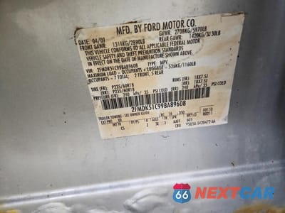 Zdjęcie 13 z 13 samochodu: 2009 FORD FLEX SE VIN:2FMDK51C99BA89608 - miniatura