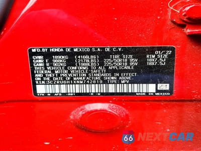 Zdjęcie 13 z 13 samochodu: 2022 HONDA HR-V SPORT VIN:3CZRU6H1XNM742819 - miniatura