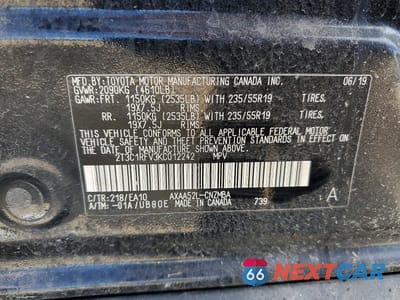 Zdjęcie 13 z 13 samochodu: 2019 TOYOTA RAV4 XLE PREMIUM VIN:2T3C1RFV3KC012242 - miniatura