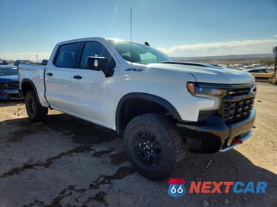 Czwarte zdjęcie samochodu z boku: 2023 CHEVROLET SILVERADO K1500 ZR2 VIN:3GCUDHEL6PG177911 - miniatura