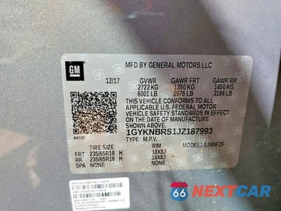 Zdjęcie 13 z 13 samochodu: 2018 CADILLAC XT5 VIN:1GYKNBRS1JZ187993 - miniatura