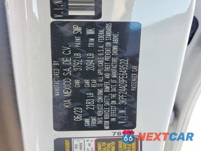 Zdjęcie 12 z 12 samochodu: 2023 KIA FORTE LXS VIN:3KPF24AD9PE649522 - miniatura