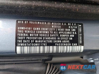 Zdjęcie 12 z 12 samochodu: 2016 VOLKSWAGEN BEETLE S VIN:3VW507AT0GM811762 - miniatura