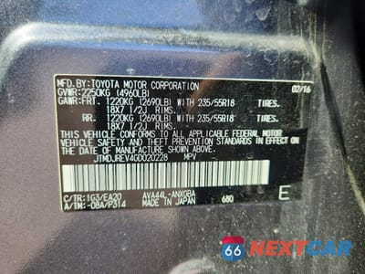 Zdjęcie 13 z 13 samochodu: 2016 TOYOTA RAV4 HYBRID LIMITED VIN:JTMDJREV4GD020228 - miniatura