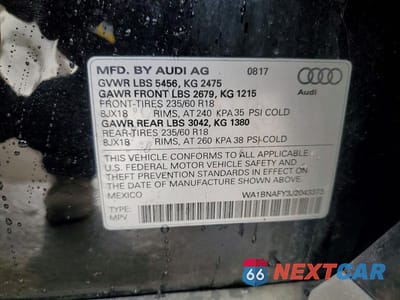 Zdjęcie 13 z 13 samochodu: 2018 AUDI Q5 PREMIUM PLUS VIN:WA1BNAFY3J2043373 - miniatura