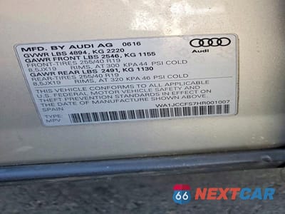 Zdjęcie 14 z 14 samochodu: 2017 AUDI Q3 PREMIUM PLUS VIN:WA1JCCFS7HR001007 - miniatura