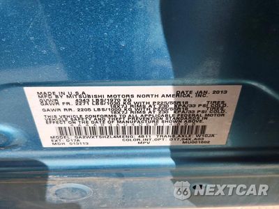Zdjęcie 13 z 13 samochodu: 2013 MITSUBISHI OUTLANDER SPORT ES VIN:4A4AR3AU4DE014868 - miniatura