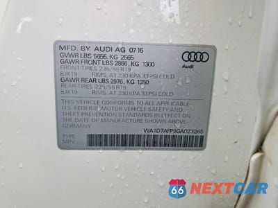 Zdjęcie 13 z 13 samochodu: 2016 AUDI Q5 PREMIUM PLUS S-LINE VIN:WA1D7AFP9GA023265 - miniatura