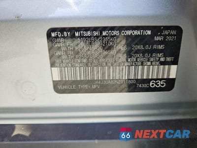 Zdjęcie 12 z 12 samochodu: 2022 MITSUBISHI OUTLANDER SE VIN:JA4J3UA82NZ011800 - miniatura