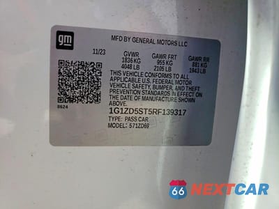 Zdjęcie 13 z 13 samochodu: 2024 CHEVROLET MALIBU LT VIN:1G1ZD5ST5RF139317 - miniatura