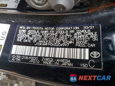 Zdjęcie 12 z 12 samochodu: 2022 TOYOTA PRIUS PRIME LE VIN:JTDKAMFP0N3204997 - miniatura