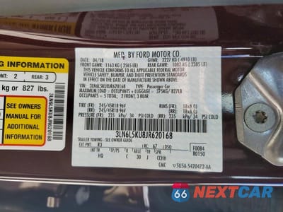 Zdjęcie 12 z 12 samochodu: 2018 LINCOLN MKZ HYBRID PREMIERE VIN:3LN6L5KU8JR620168 - miniatura