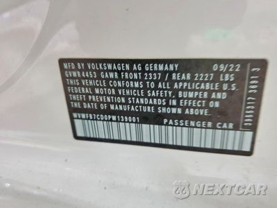Zdjęcie 12 z 13 samochodu: 2023 VOLKSWAGEN GOLF R VIN:WVWFB7CD0PW139001 - miniatura