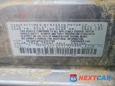 Zdjęcie 12 z 12 samochodu: 2018 NISSAN SENTRA S VIN:3N1AB7AP4JY227768 - miniatura