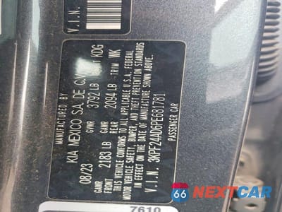 Zdjęcie 12 z 12 samochodu: 2023 KIA FORTE LXS VIN:3KPF24AD6PE681781 - miniatura
