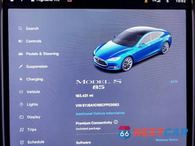Zdjęcie 9 z 11 samochodu: 2012 TESLA MODEL S VIN:5YJSA1CN8CFP03063 - miniatura