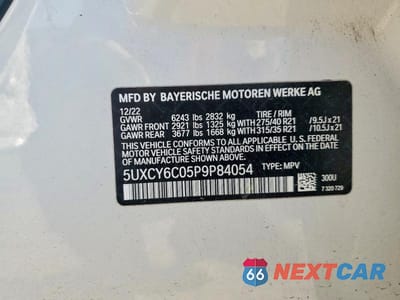 Zdjęcie 13 z 13 samochodu: 2023 BMW X6 XDRIVE40I VIN:5UXCY6C05P9P84054 - miniatura