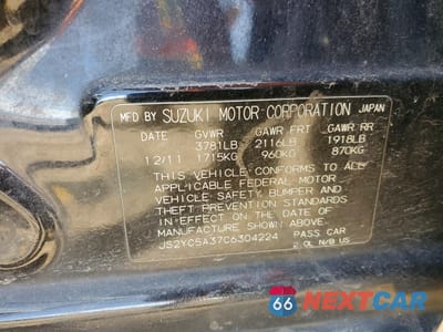 Zdjęcie 12 z 13 samochodu: 2012 SUZUKI SX4 LE VIN:JS2YC5A37C6304224 - miniatura