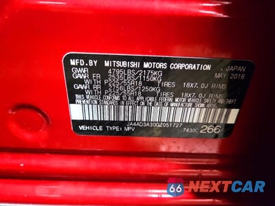 Zdjęcie 13 z 14 samochodu: 2016 MITSUBISHI OUTLANDER SE VIN:JA4AD3A30GZ051727 - miniatura