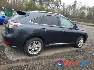 Trzecie zdjęcie samochodu z tyłu: 2010 LEXUS RX 450H BASE VIN:JTJBC1BA5A2016998 - miniatura