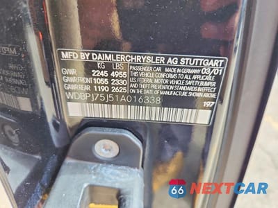 Zdjęcie 12 z 12 samochodu: 2001 MERCEDES-BENZ CL 500 VIN:WDBPJ75J51A016338 - miniatura