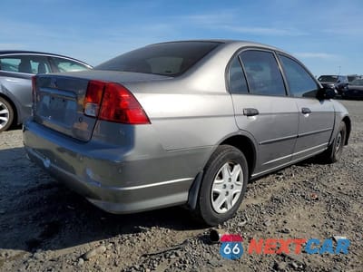 Trzecie zdjęcie samochodu z tyłu: 2005 HONDA CIVIC DX VIN:1HGES16415L019132 - miniatura