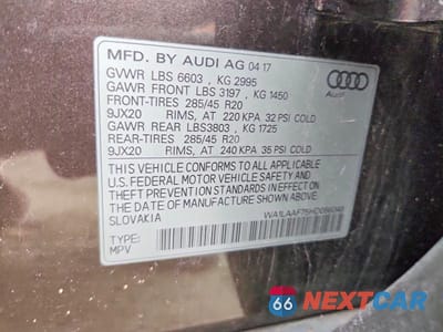 Zdjęcie 13 z 13 samochodu: 2017 AUDI Q7 PREMIUM PLUS VIN:WA1LAAF75HD056048 - miniatura
