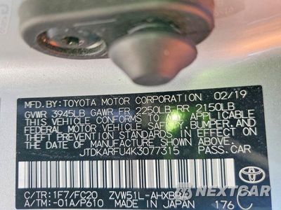 Zdjęcie 12 z 12 samochodu: 2019 TOYOTA PRIUS L ECO VIN:JTDKARFU4K3077315 - miniatura