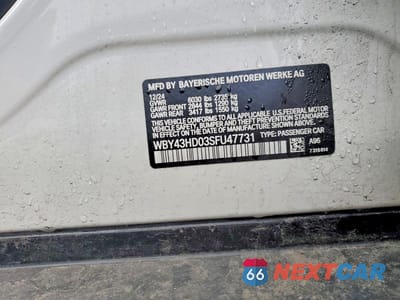 Zdjęcie 12 z 12 samochodu: 2025 BMW I4 XDRIVE 40 VIN:WBY43HD03SFU47731 - miniatura