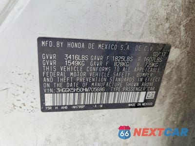Zdjęcie 13 z 13 samochodu: 2017 HONDA FIT LX VIN:3HGGK5H50HM705686 - miniatura